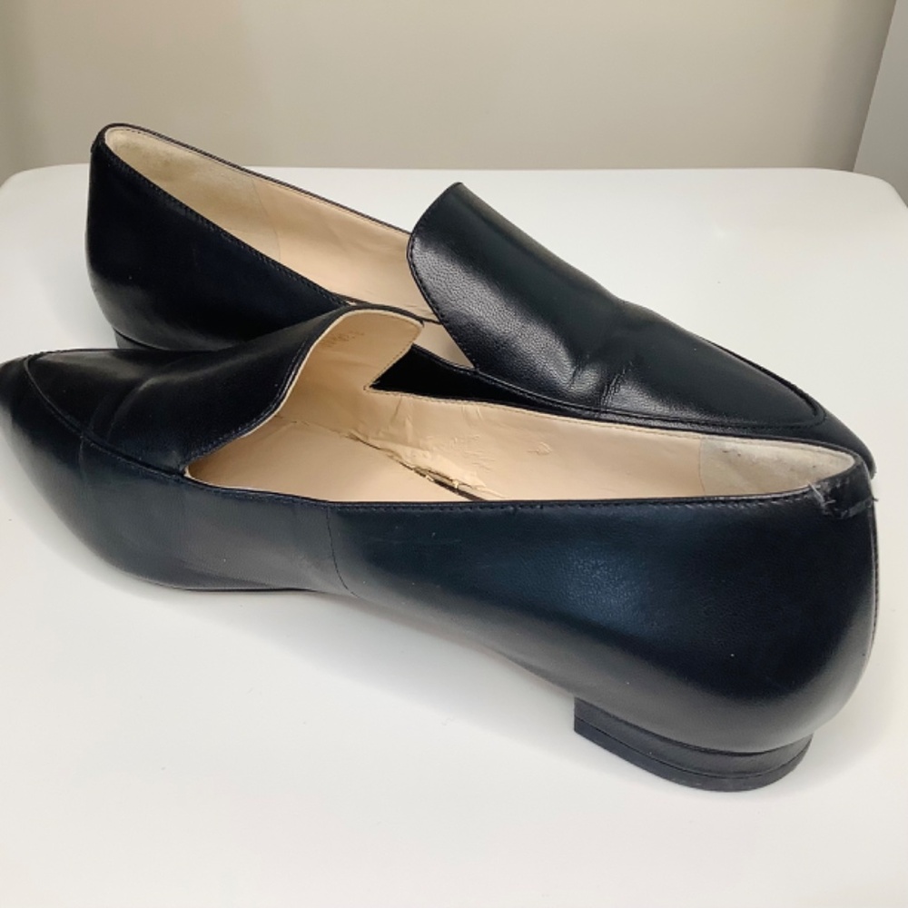 Cole Haan Leather Point Toe Flats Slip in Loafer Black 6.5 - Picture 5 of 5